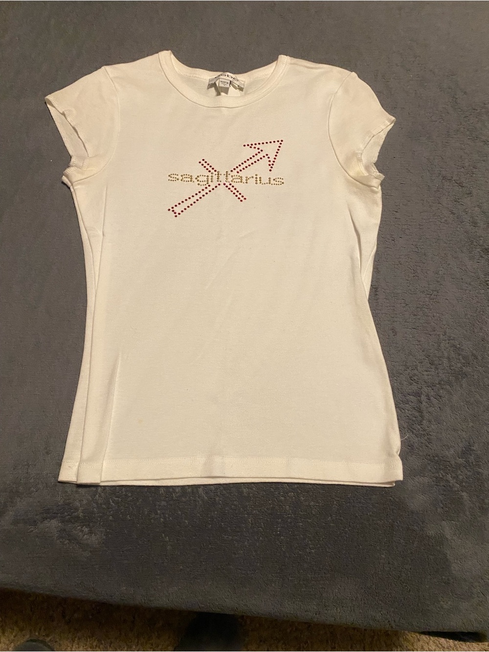 Bebe Sagittarius rhinestone tee